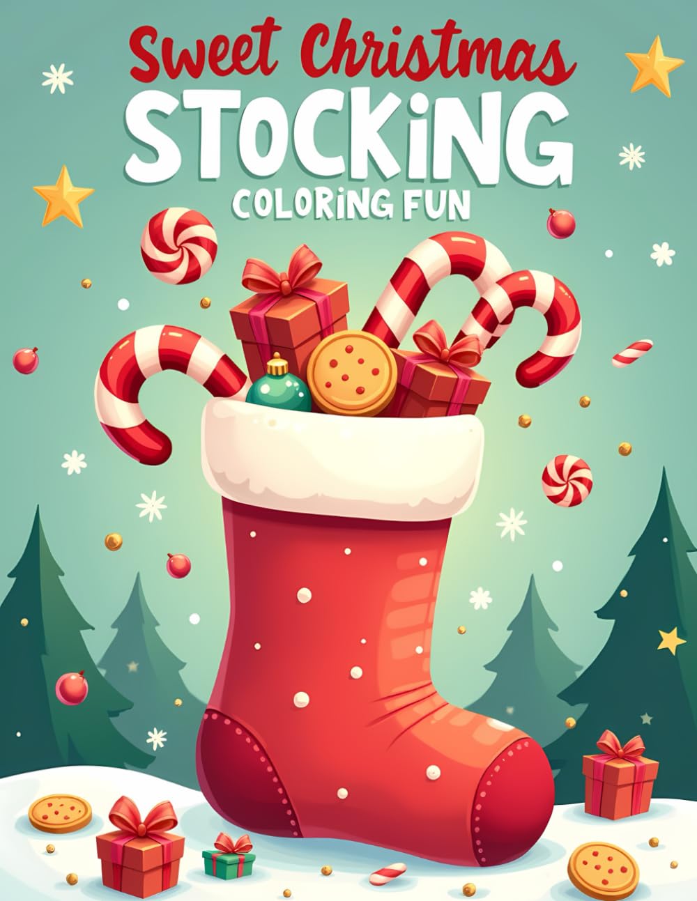 Sweet Christmas Stocking Coloring Fun: Adorable Holiday Stockings, Festive Coloring Pages for Kids