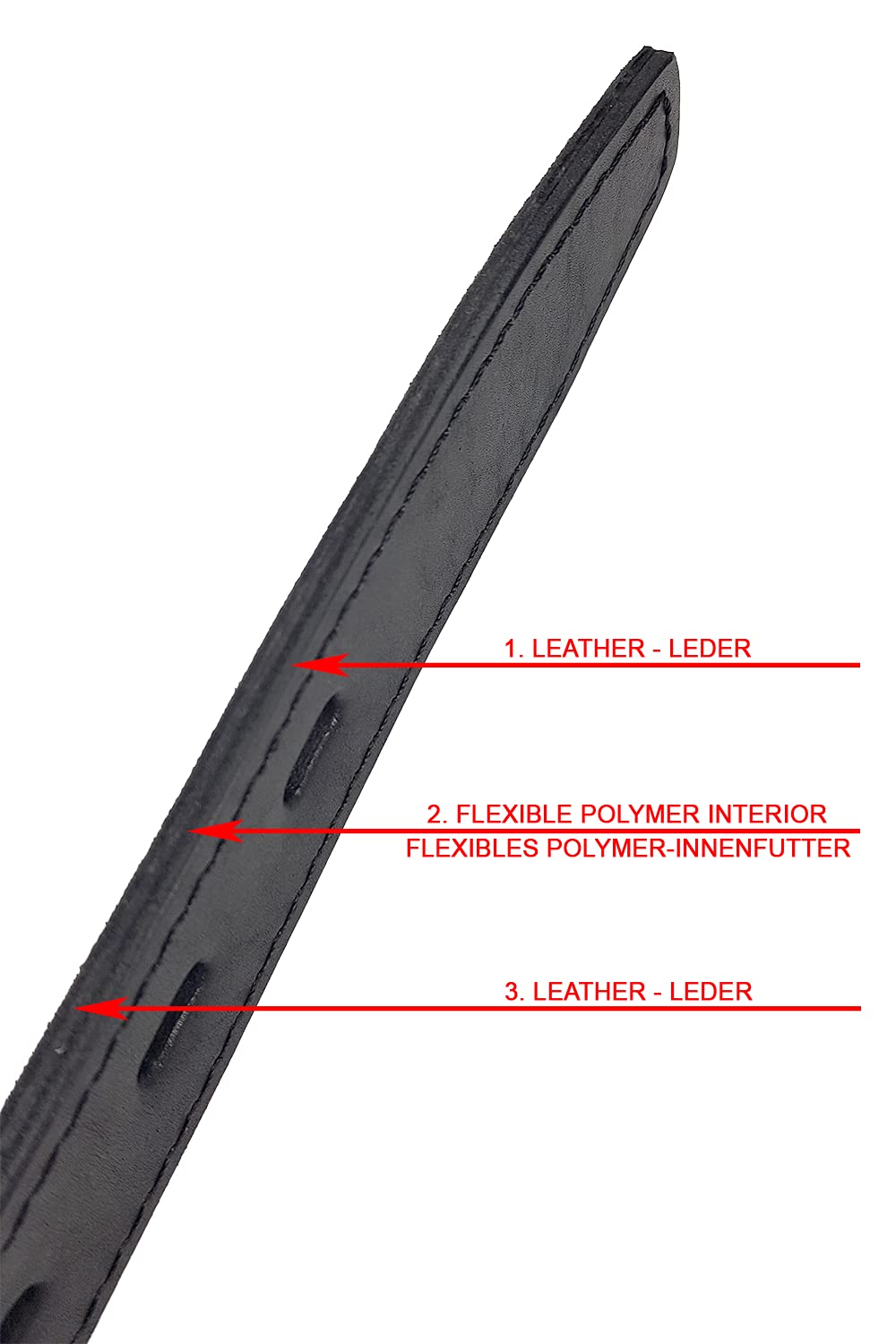 VlaMiTex Cintura per Armi Cintura Fondina Larga 40 mm in Pelle