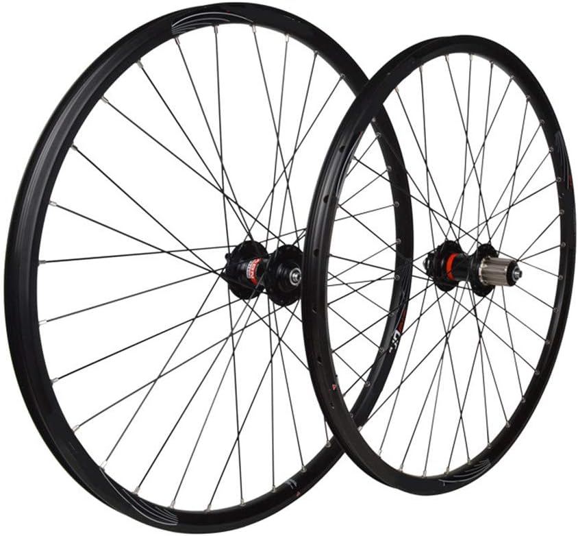 Sunbobo Bicycles Wheelset 26 Inch Four Palin Bearing Flower Drum Disc Brake Ring Wheel Set Mountain Bike Wheel Set Tires and Sealed Hubs