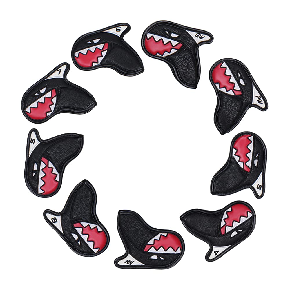 Scott Edawrd 10 pz Golf Iron Club Head Covers Set Tre strati Pelle Sintetica PU Copritesta Impermeabile con Numero Colorato 3/4-9 A, S, P, X per Tutti i Irons Club