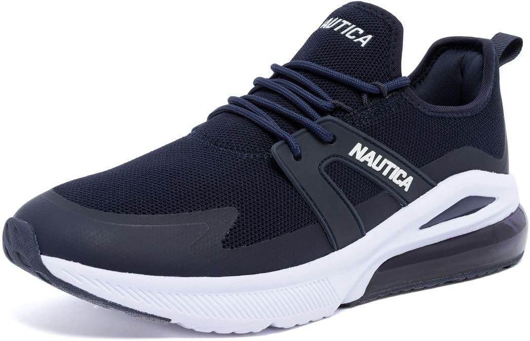 Men's Sneakers - Air Cushion Lace-Up Running Shoe - Lightweight and Comfortable Athletic Footwear for Everyday Wear and Fitness Training