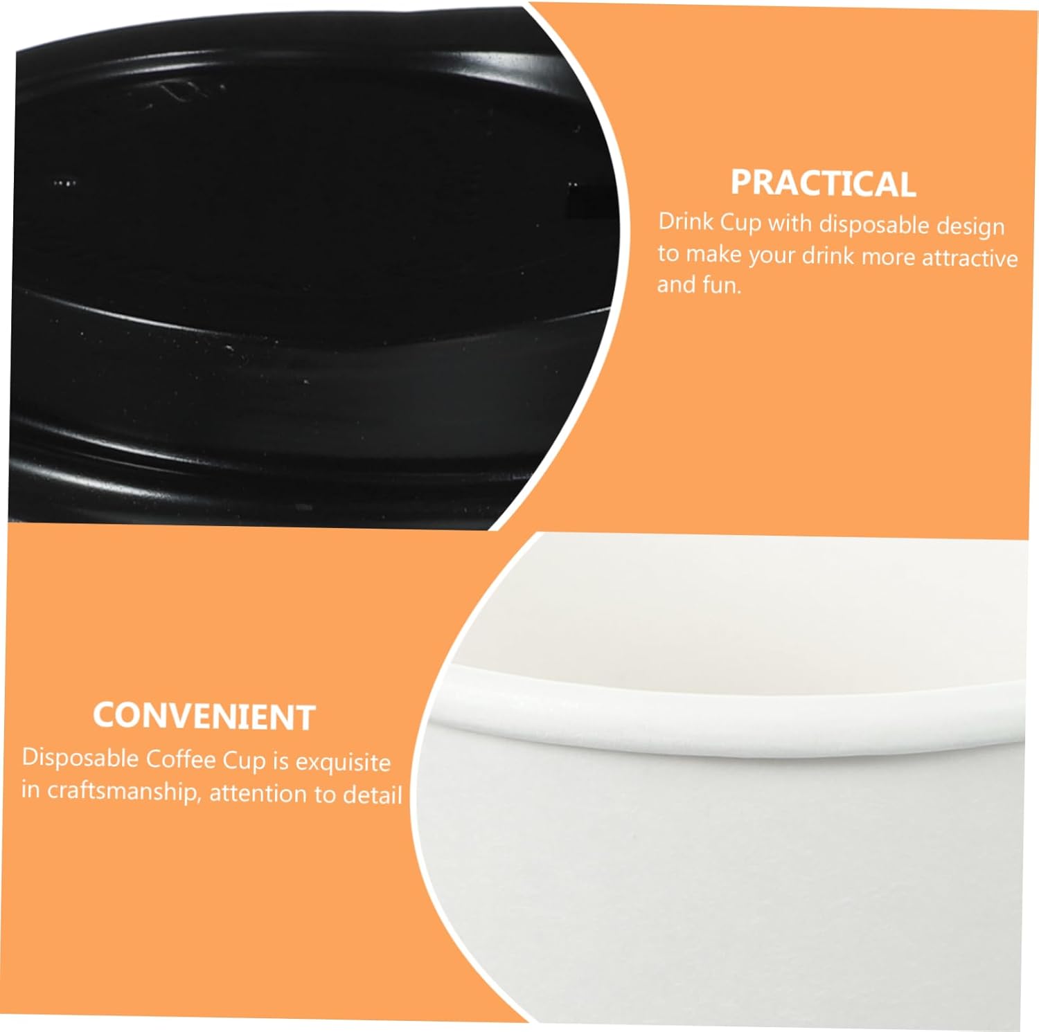 SAFIGLE 1Set Coffee Paper Cups Heat Resistant Milk Cups with Leak Design for Home Parties and Events Ergonomic Comfortable Hold