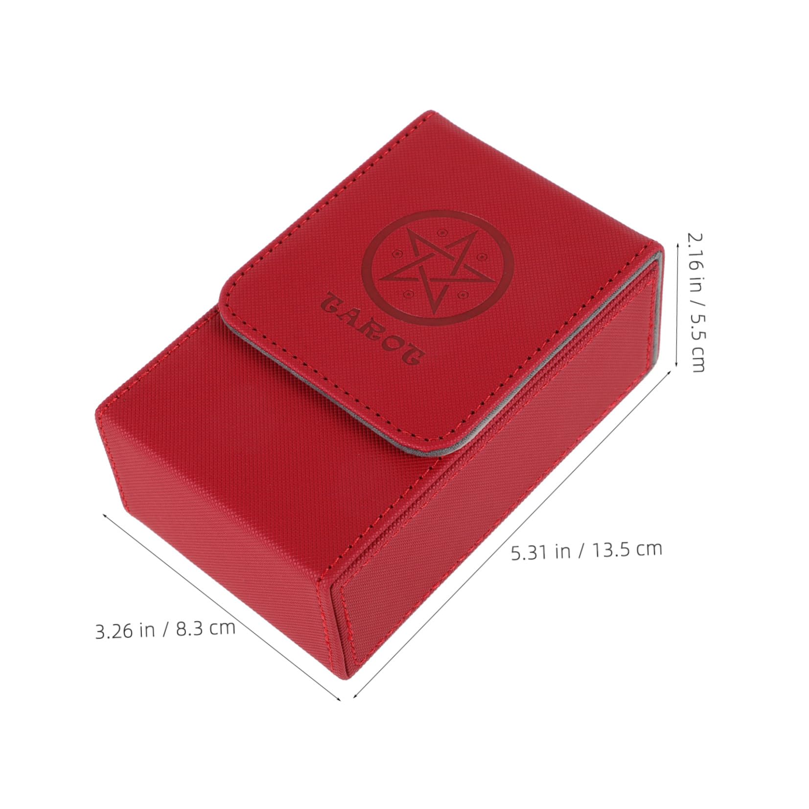 ibasenice 3 Sztuki PU Tarot Card Storage Box with Magnetic Lid Smooth Edges PU Material Protective Cover for Tarot Cards And Small Items Portable Organizer Case