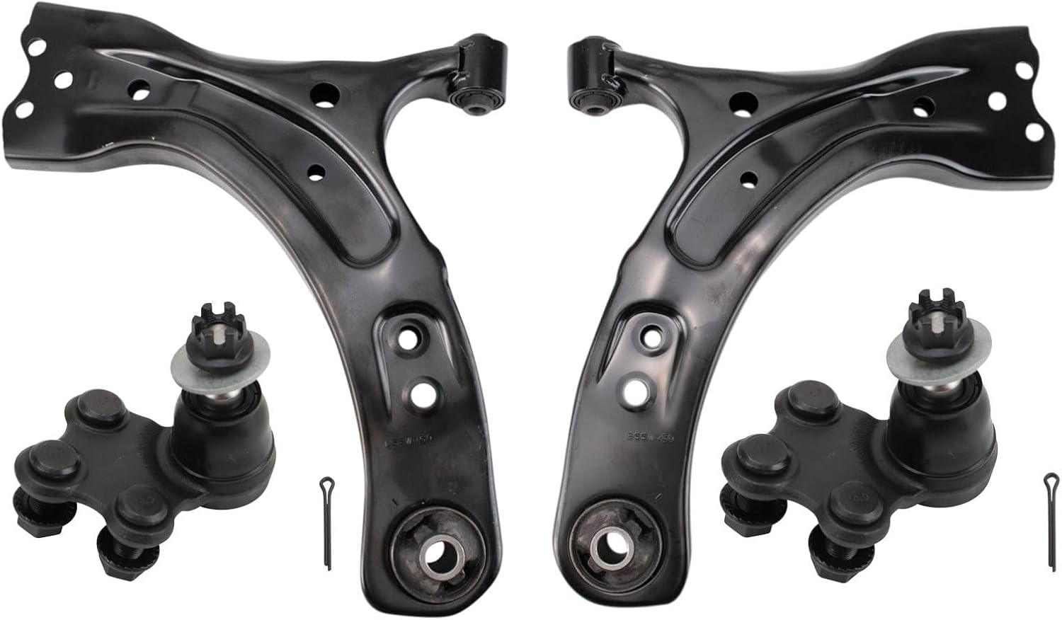 TRQ Front Left and Right Lower Control Arm with Ball Joint Set 4 Piece Compatible with 2017-2023 Subaru Impreza