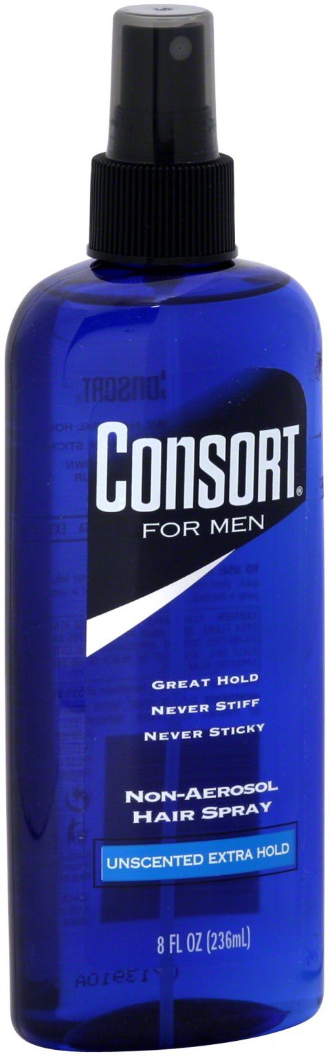 CONSORT Hair Spray for Men Unscented Extra Hold, Non-Aerosol - 8 Oz (Pack of 11)