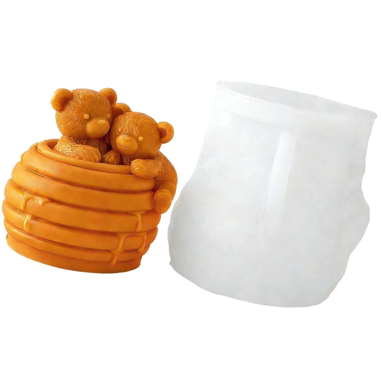 LUCKGONI Bear Shape Silicone Mould Multipurpose Silicone Mold Easy Demolding For Resin Casting Candle Soap Chocolate