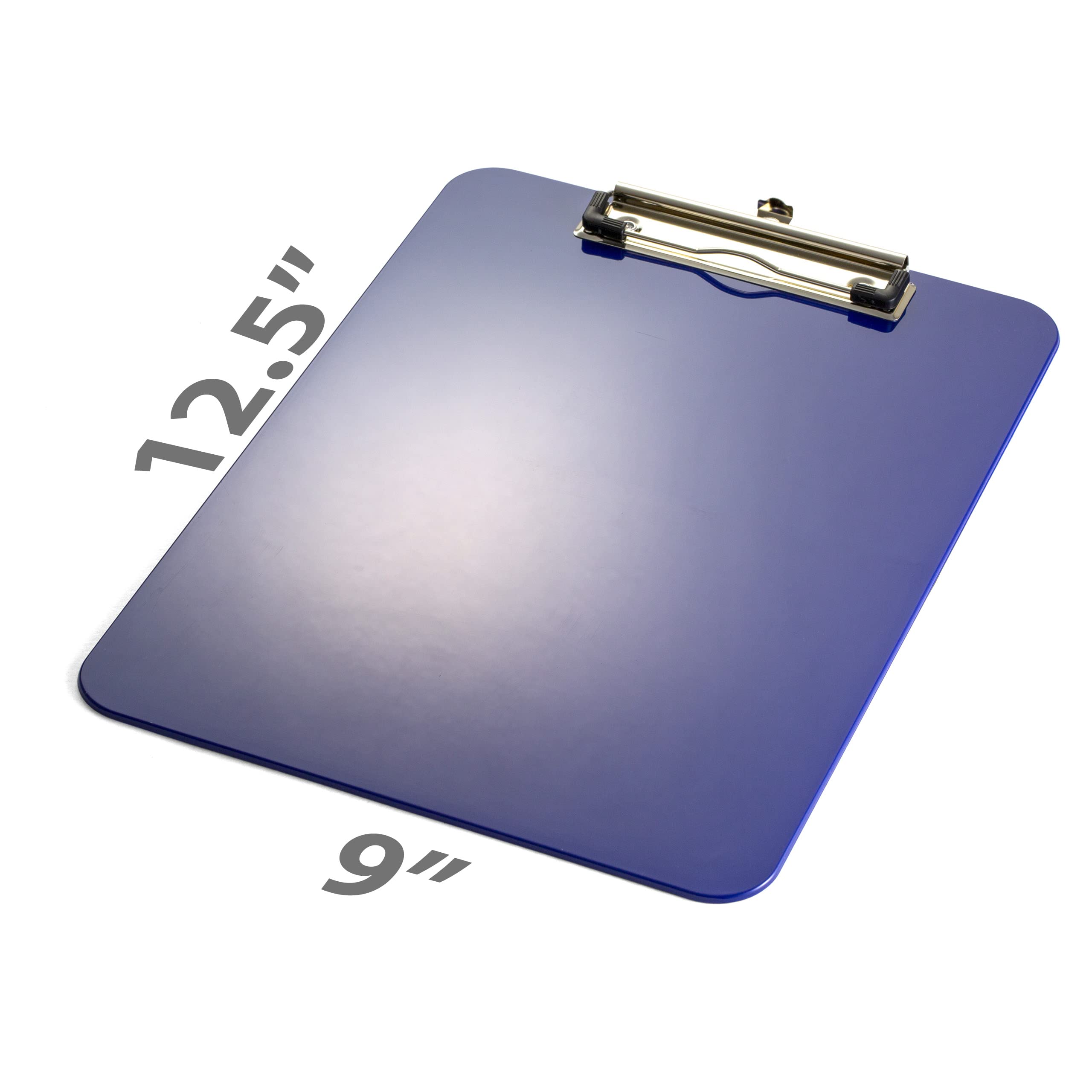 Officemate 83081 - Cartellina portablocco in plastica riciclata, formato lettera, blu, confezione da 6