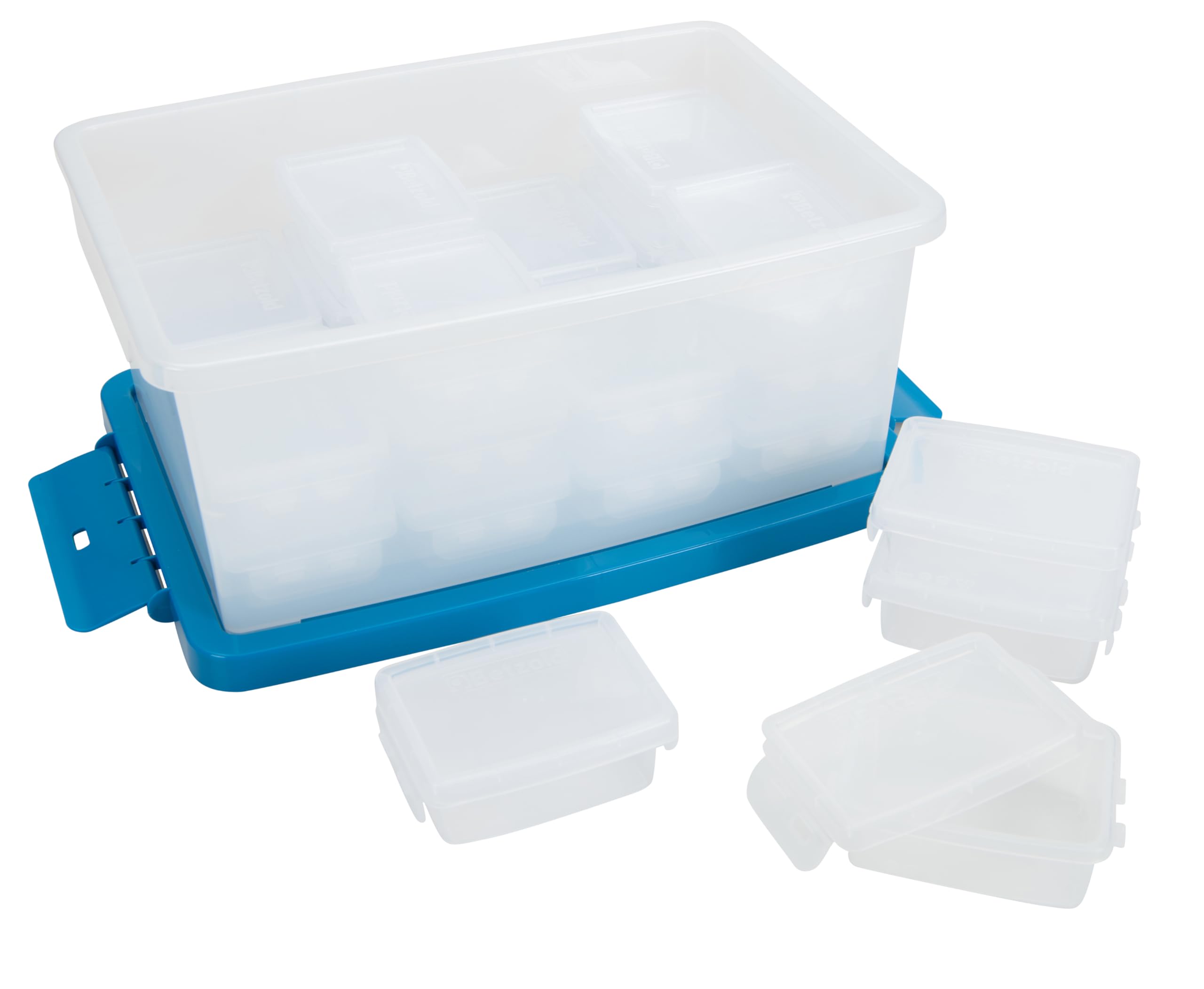 Betzold Aufbewahrungsboxen-Set, transparent, 25-teilig | 0,2 l, mit Deckel