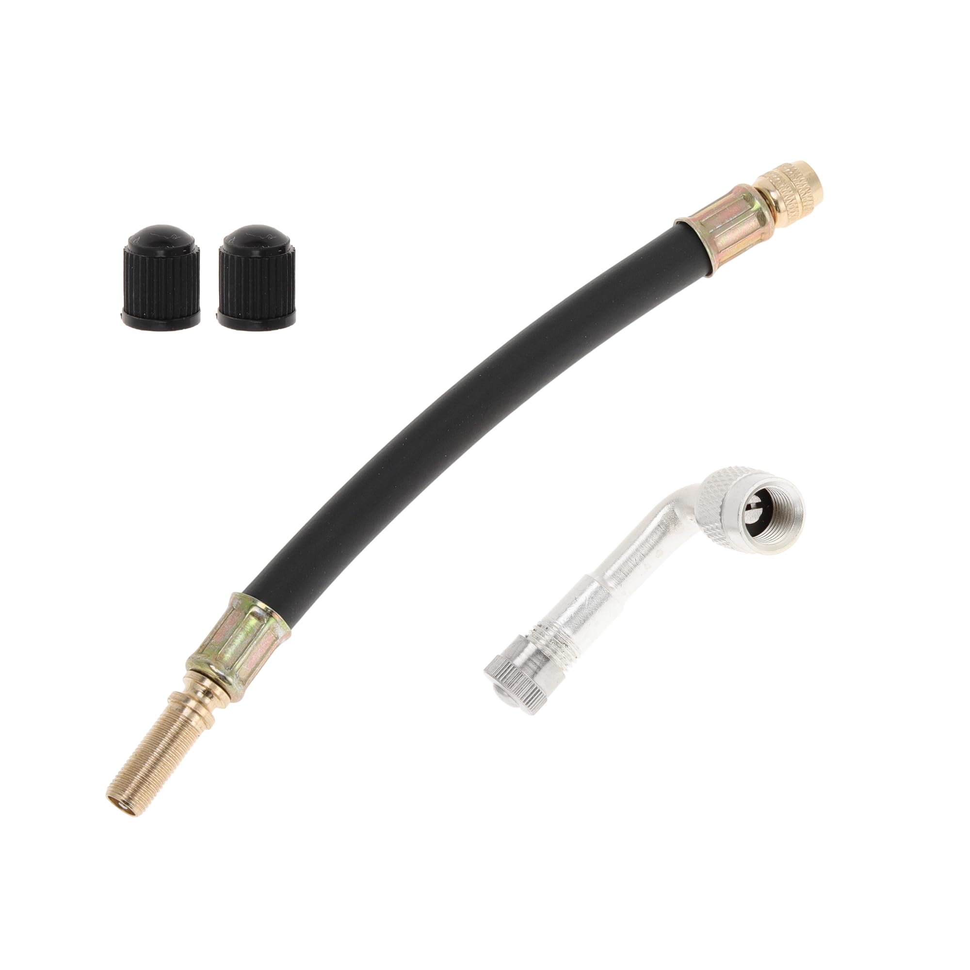 Motoforti 1set 90 Degree Copper Tire Valve Extension with Durable Plastic 180mm Tyre Valve Inflation Adapter for Car Motorcycle RV Truck Bike