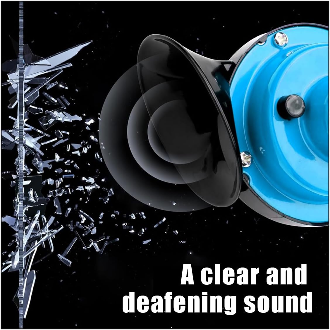 2PCS 300DB Super Loud Car Horns, 12V Waterproof Air Horns Replacement Kit, Car Electric Snail Horn, Universal Auto Parts, Suitable for Cars, Motorcycles, Trucks, Bicycles, Boats (Blue)