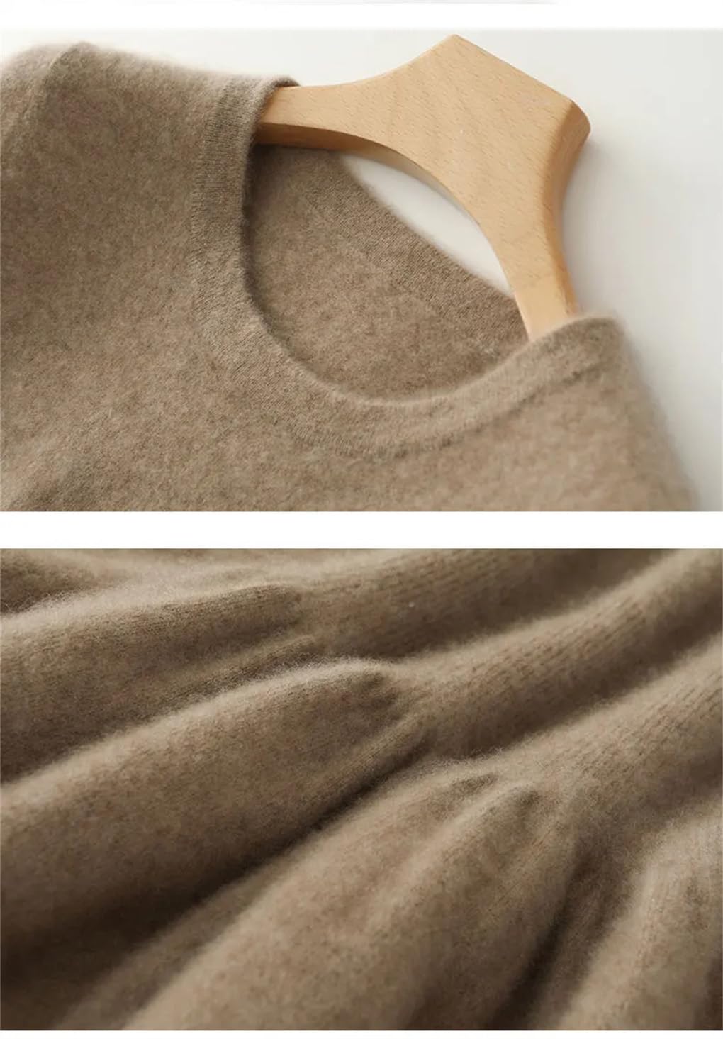 Maglione da donna in lana, per autunno e inverno, girocollo, maniche a lanterna, tunica