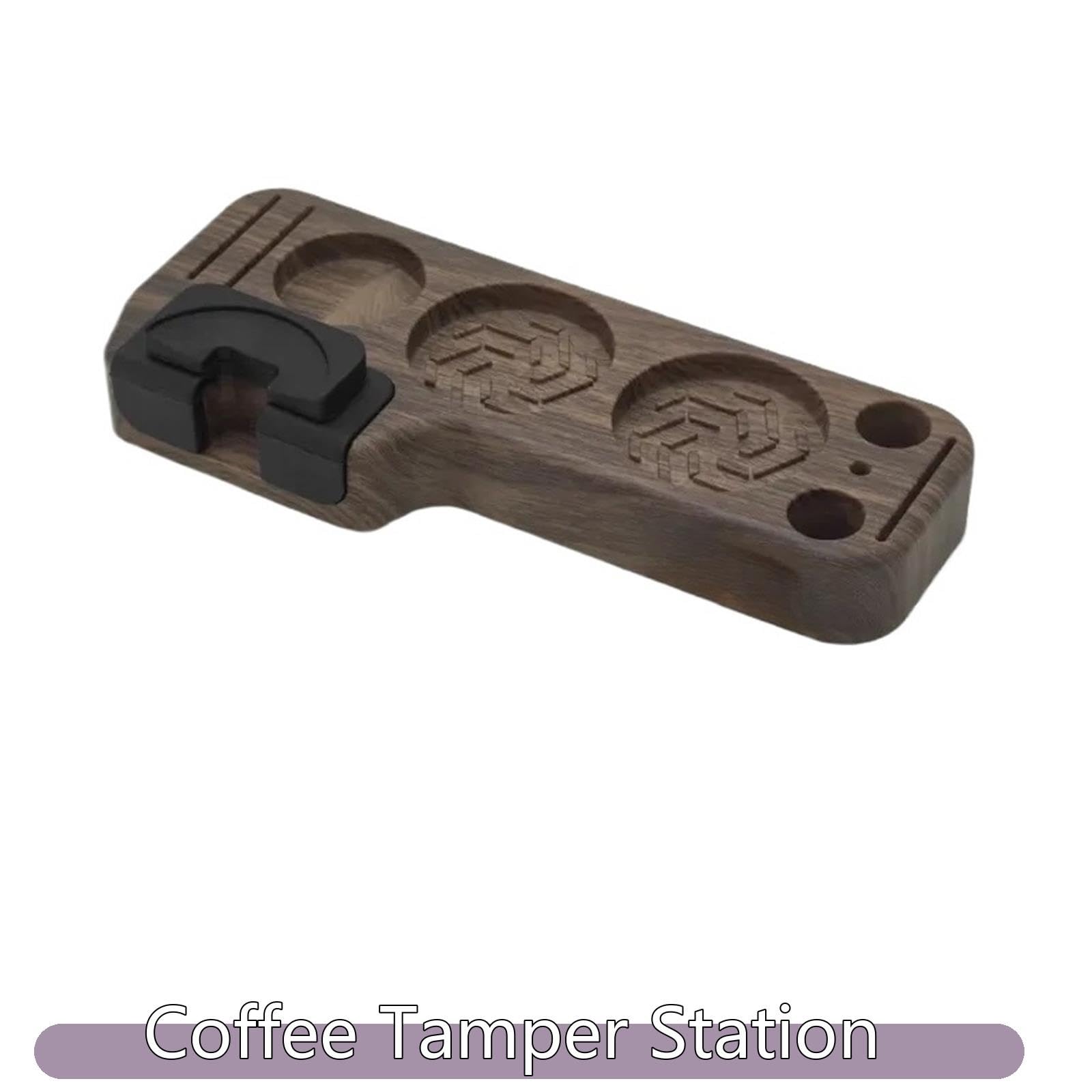 Soporte for Estación De Manipulación De Café, Portafiltro for Accesorios De Espresso De 51mm, 53mm Y 58mm, Soporte Estable(Wood Grain)