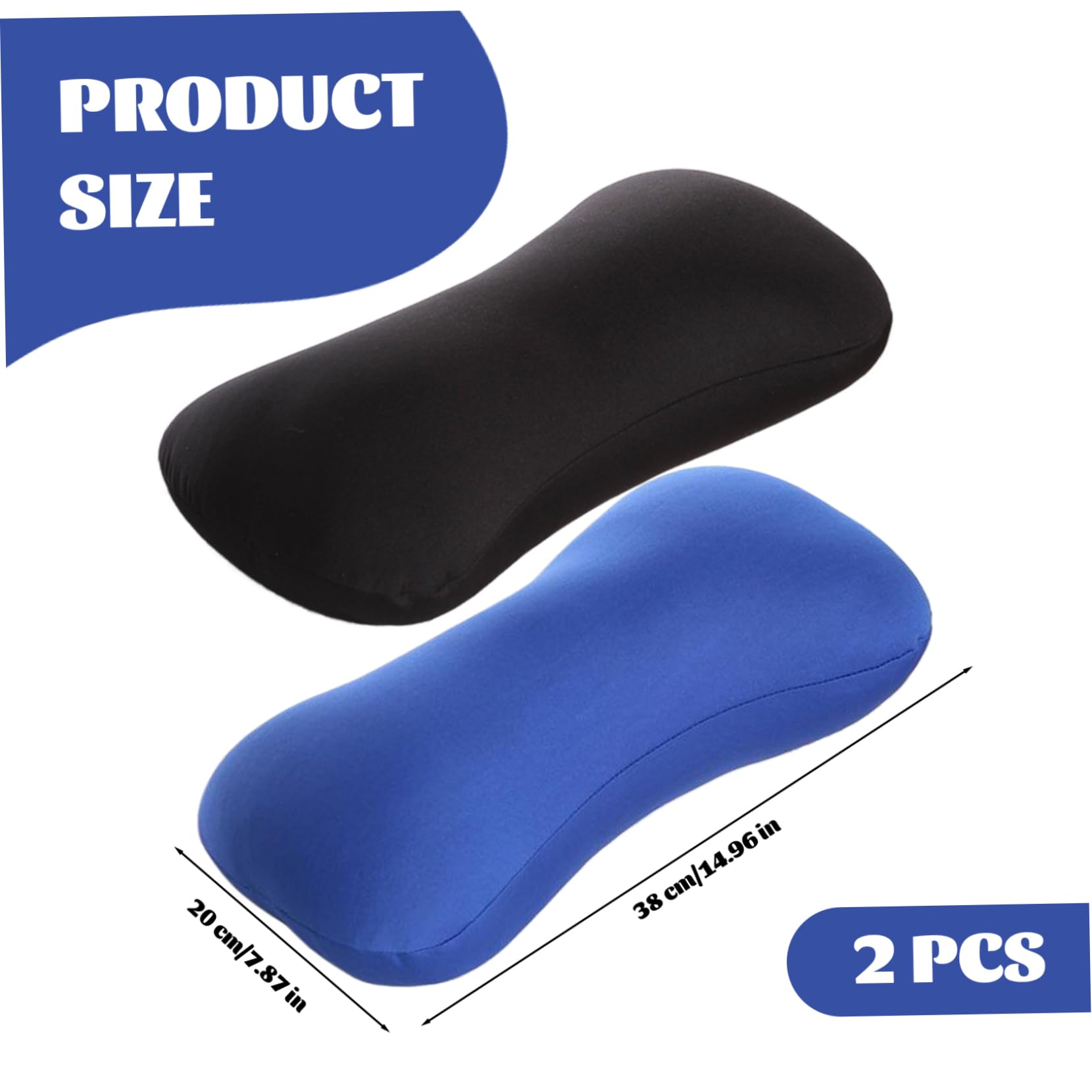 2pcs Neck Oreiller microbille Neck Support Pouteau de Voyage Oreiller de Voyage