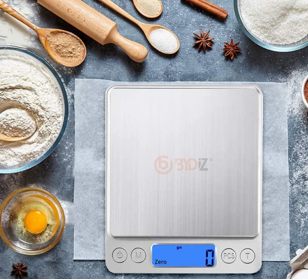 BYDİZ Dijital Ekran Kuyumcu Mutfak Eczane ve Epoksi Uygun Hassas Terazi 500 Gr. Kapasite /0.01 Gr. Hassasiyet Tartı Professional Lcd Ekran