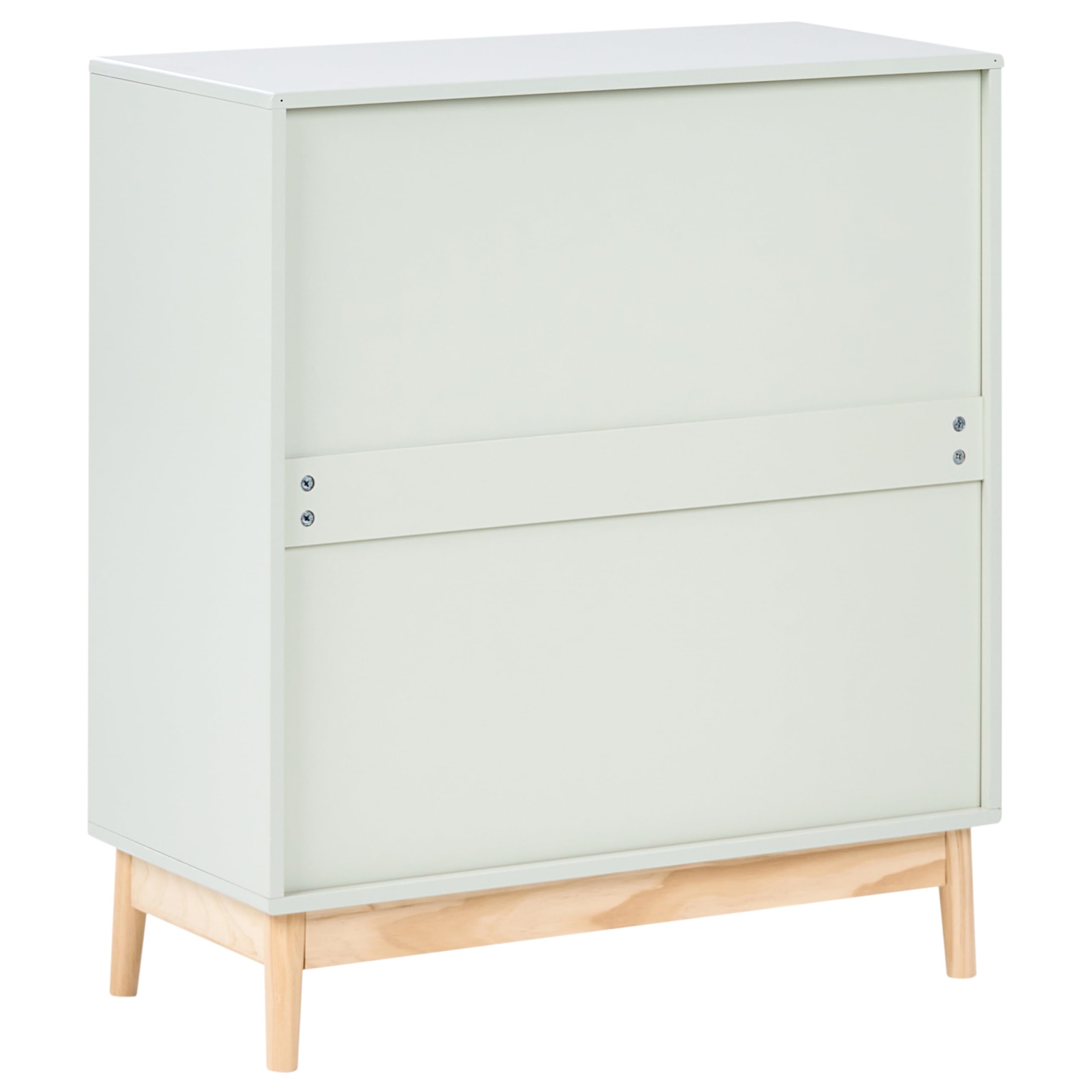 Beliani Elegante fasciatoio con cassetti, gambe in legno di pino MDF contenitore per cameretta verde chiaro
