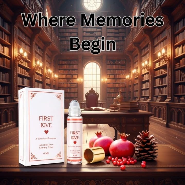 Perfume First Love Attar | Inspired by Luxury – Long-Lasting Alcohol-Free | Roll-On Attar | Perfume Oil with Lavandin, Italian Cedar & Warm Redwood – Ittar for Men & Women | 6 ML
