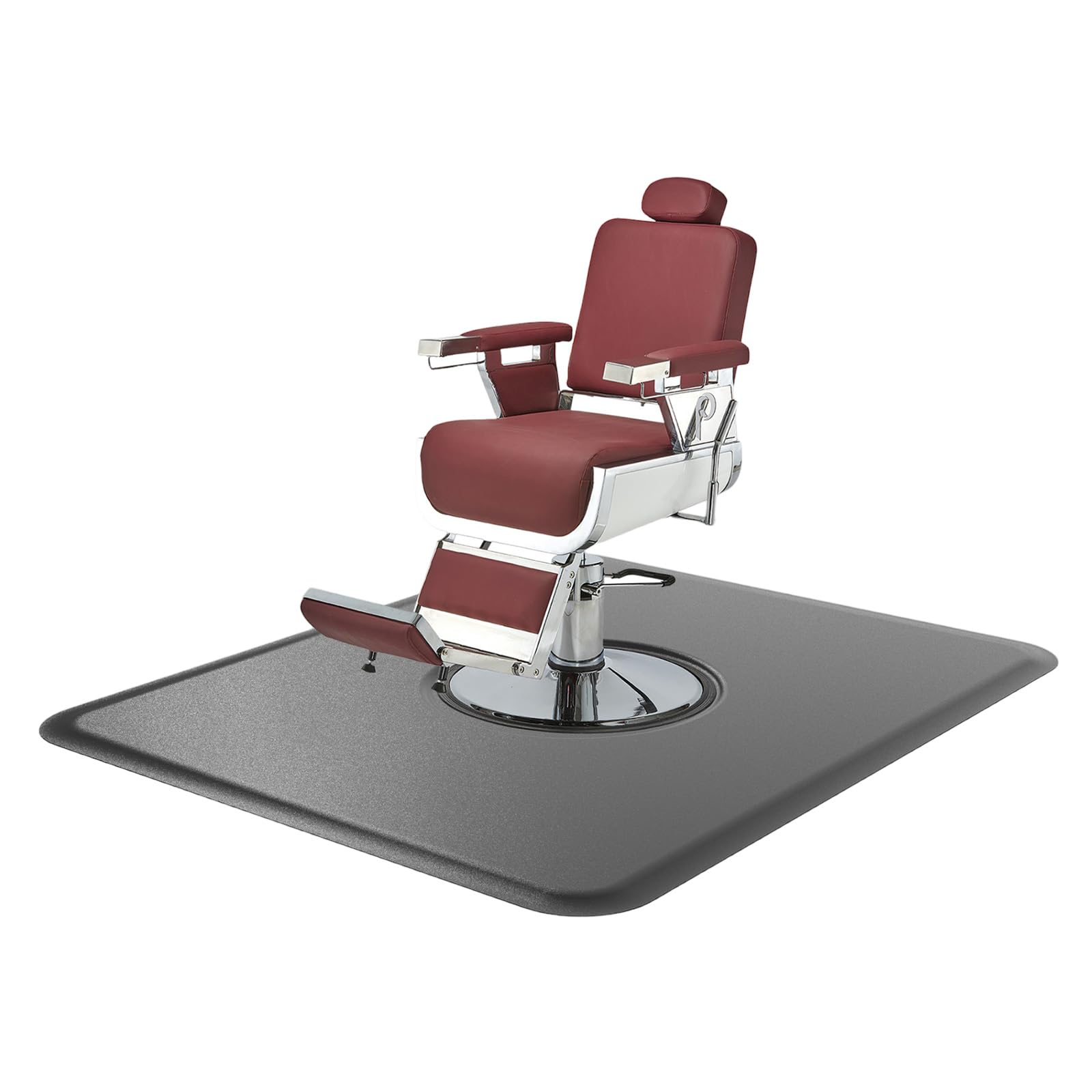 mefeir 4’x 5’x 1/2'' Thick Salon Mat for Hair Stylist, Barber Floor Mats with Round Base, Salon Chair Mat Comfort Standing, Barbershop Beauty Spa Equipment — Amazon image 2