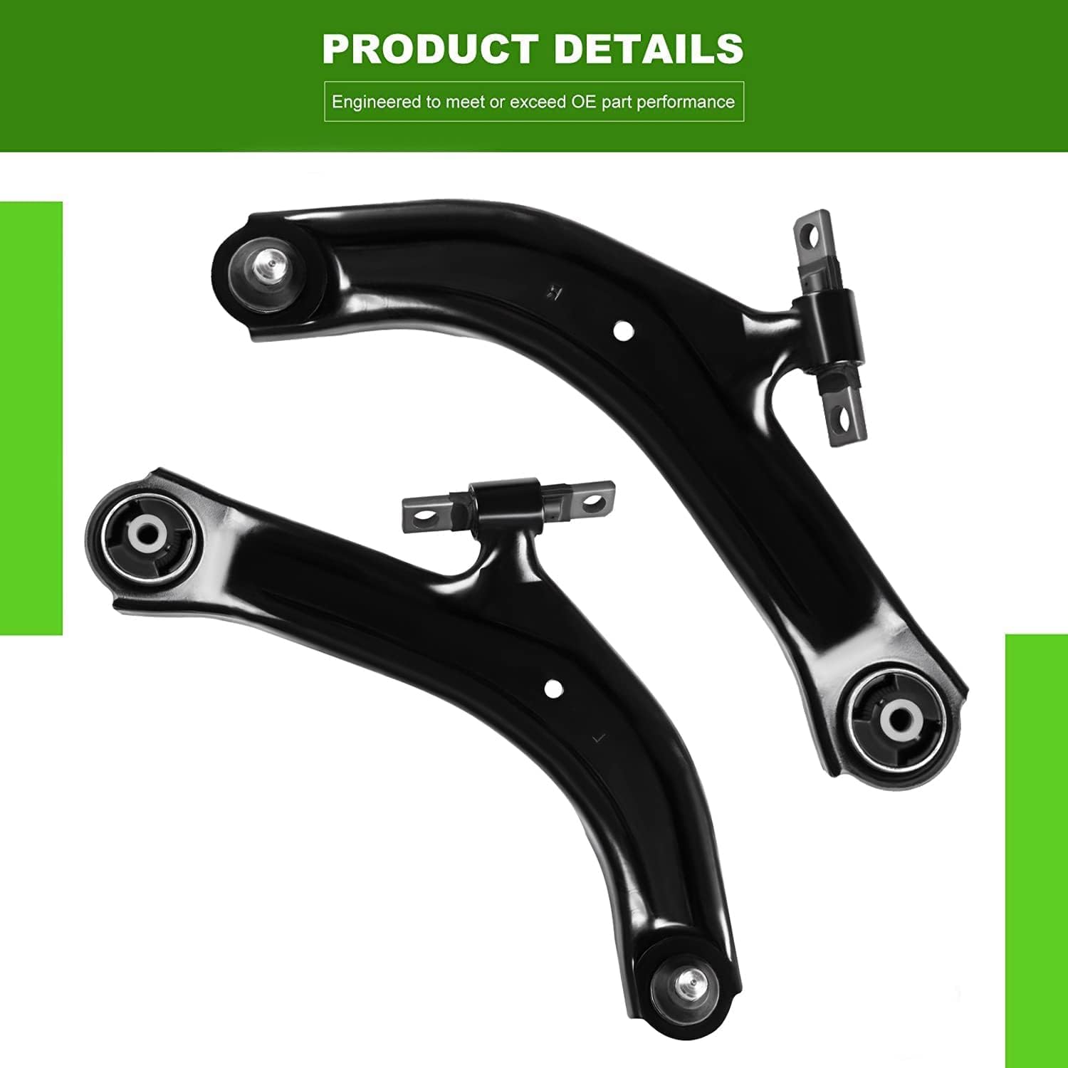 SCITOO 6pcs Front Lower Control Arm And Ball Joint Sway Bar Link Outer Tie Rod End Kit Fit 2007-2012 for Nissan Sentra K620373 K620374