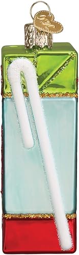 Miniatura 4 de Old World Christmas Caja de jugo de manzana Caja de cristal Ornamento Gratis 32426 Nuevo