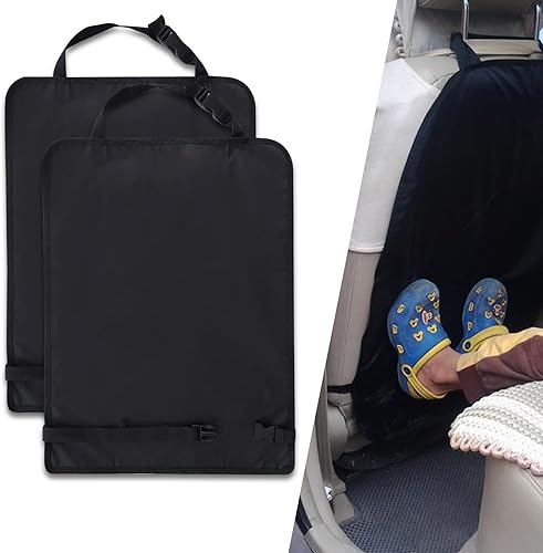 Yonput 2 protectores de respaldo de asiento, alfombrillas antipatadas de 17.7 x 23.6 pulgadas, fundas de protección impermeables para asiento