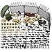 Feleph Weapons Pack Military Toy Set Building Blocks Model for Soldier Figures, Army Equipment Gear Kit Pieces and Parts Accessories Compatible with Major Brand