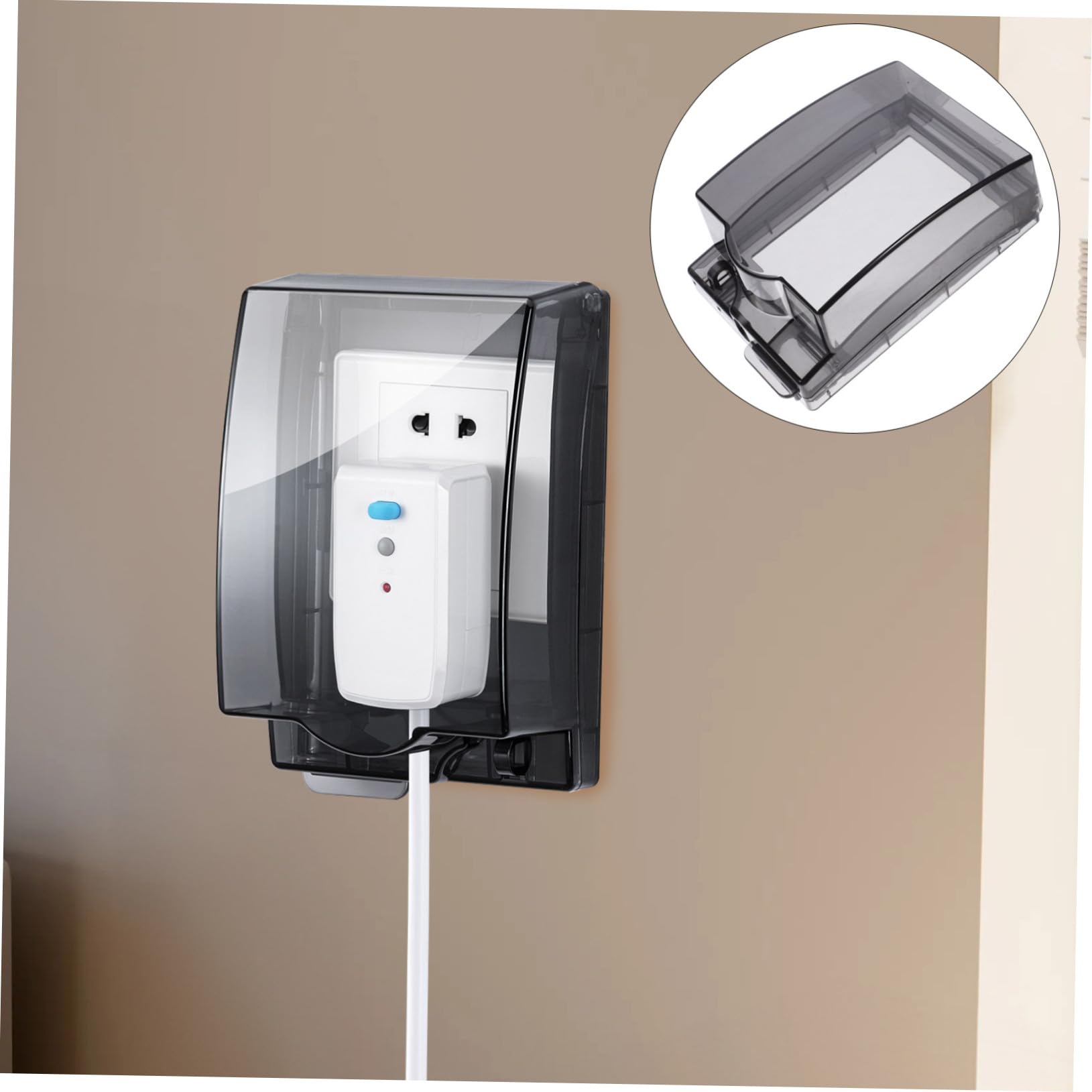 OSALADI Waterproof Socket Cover Electrical Outlet Covers Outlet Bubble Switch Guard Wall Plate Electrical Panel Covers Outside Outlet Cover Receptacle Outlet Protectors Black Plastic