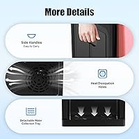 Vista 7 de Top Loading Dispensador de enfriador de agua, dispensador de agua para botella de 5 galones con 3 ajustes de temperatura, caliente, frío y cálido