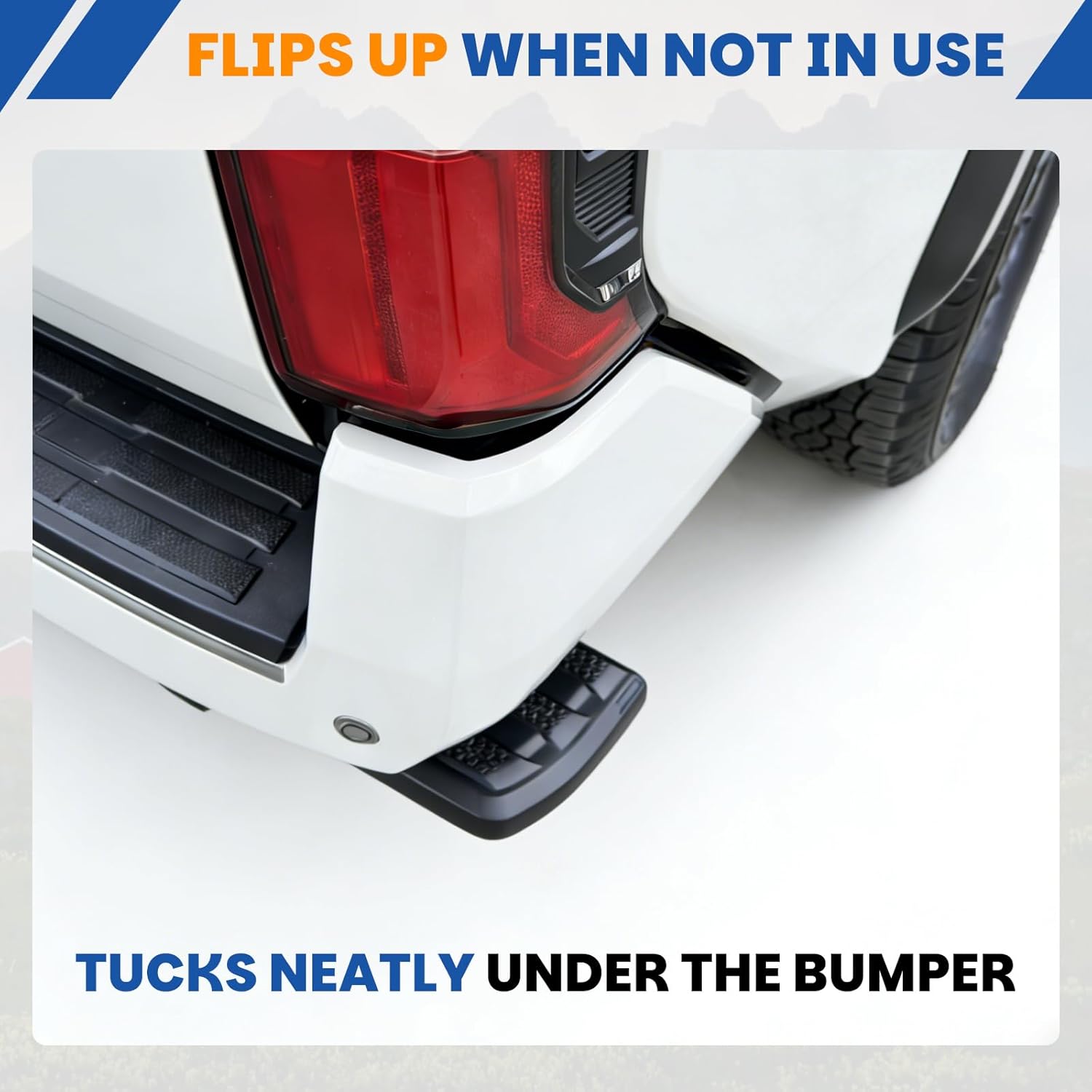 Upgraded All Aluminum Truck Rear Bed Step Fit for Toyota Tacoma 2024 2025 2026, Heavy-Duty Aluminum Pickup Tailgate Step, Retractable Bumper Scalable Pedals Foldable Bedstep for Easy Truck Bed Access