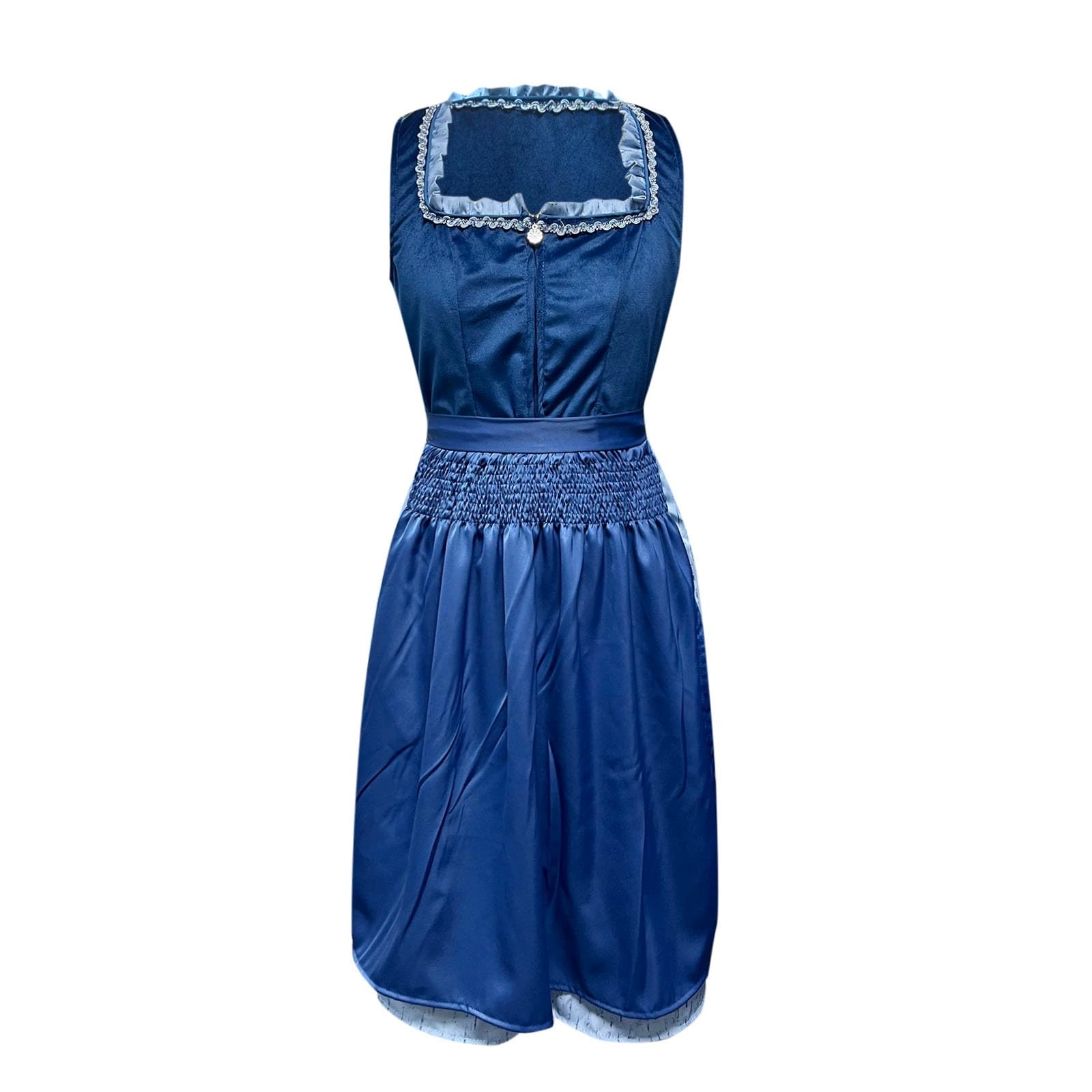 Dirndl Damen Dirndelkleider Oktoberfest Damen Outfit | Dirndl-Komplettsets Midi Dirndl Lang Grosse GröSsen Wiesn Outfit Trachtenkleid für Volksfest