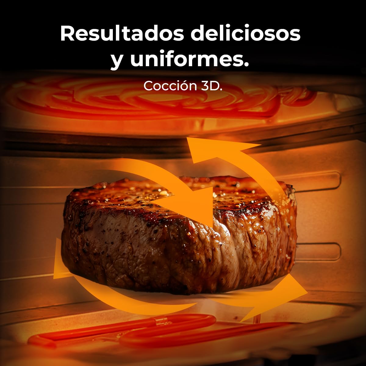 Cecotec Freidora de Aire sin Aceite 6,5L con Doble Resistencia Cecofry&Grill Duoheat 6500 Plus. 2200W, Air Fryer, Grill y Plancha, Pizzas, Ventana Visualización, 12 Menús, Temperatura 40-200°C — view 5