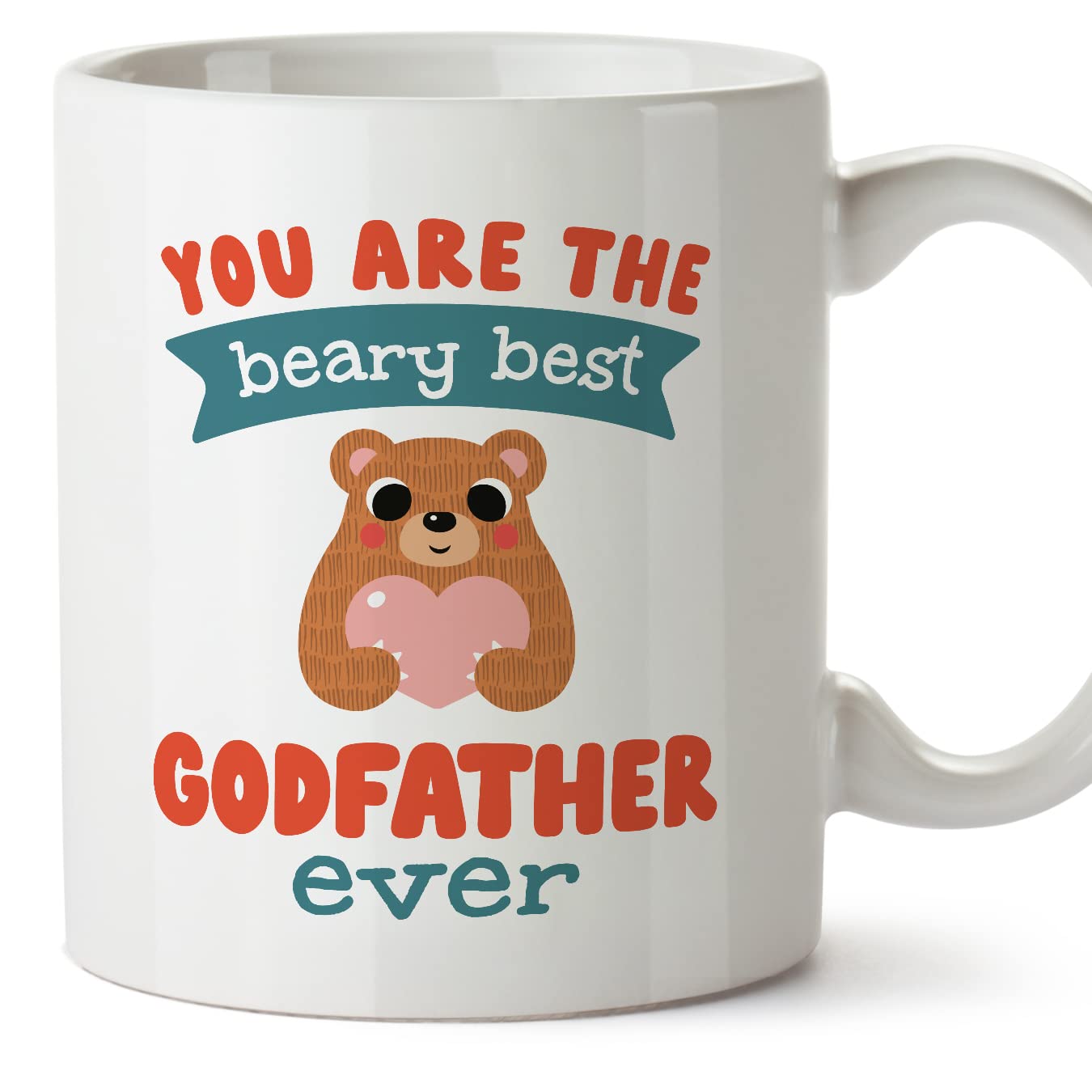MUGFFINS Godfather Mug - in English - You are The Beary Best - Funny Gift - Ceramic 11oz Mug