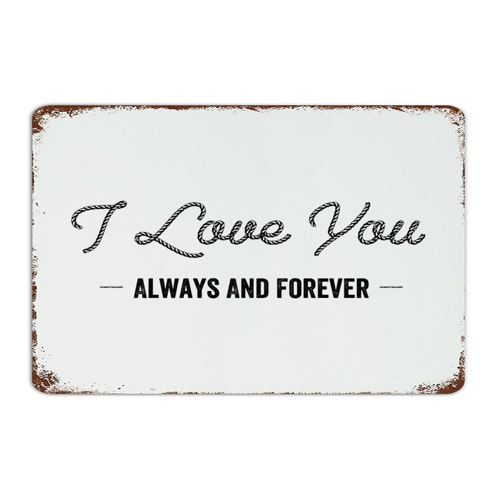 WEIMEILD Targa In Metallo 20x30cm - Scritta 'Always Remember You Are Loved' - Decorazione Retrò