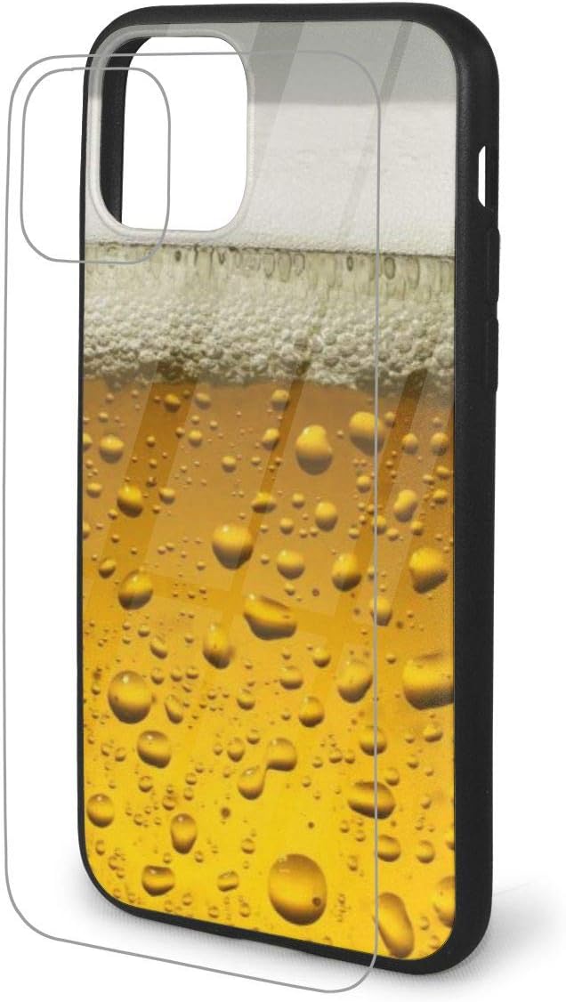 Amazon Com Iphone 11 Case Beer Wallpaper Anti Scratch Tempered Glass Back Case With Shockproof Protective Soft Tpu Bumper Cover Phone Case For Iphone 11