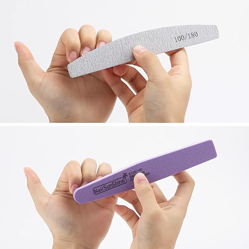 Miniatura 5 de 35 limas de uñas y pulidores de grano 100180, tableros de esmeril de doble cara, limas de uñas de esponja para uñas acrílicas