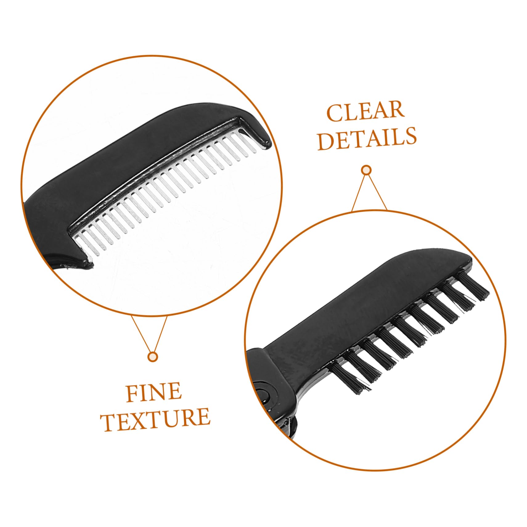 minkissy Elegant Eyebrow and Lash Comb Soft Bristles Brush Set for Women Portable