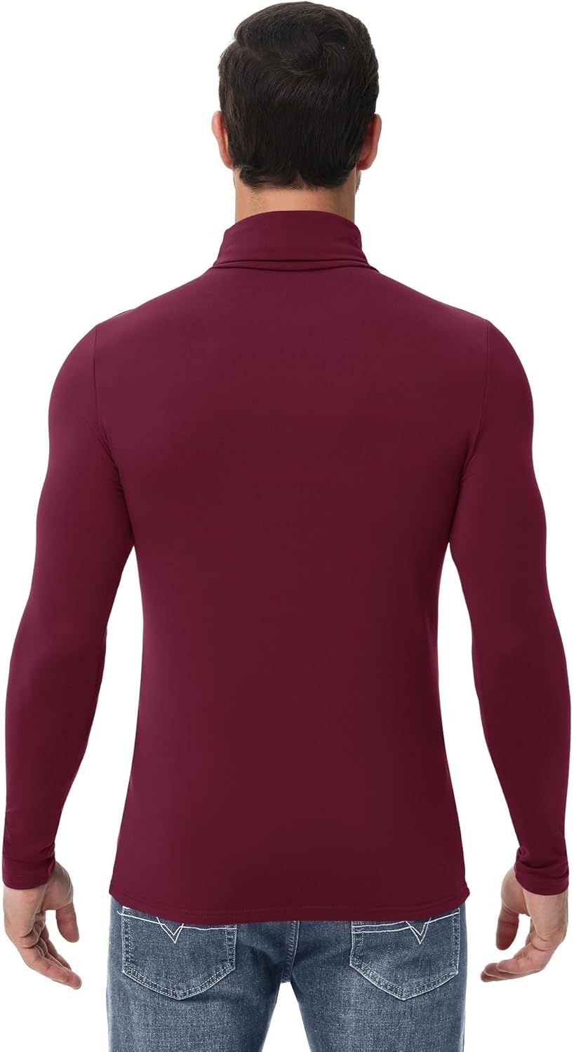 Poriff Men's Turtleneck Tops Fleece Lined Pullover Thermal Long Sleeve Casual Slim Fit Basic Sweater - Image 5