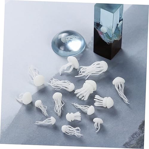 Miniatura 5 de 10 piezas de medusas rellenas de pegamento en miniatura, animales de resina, mariposas decorativas para pared, material de relleno de resina epoxi,