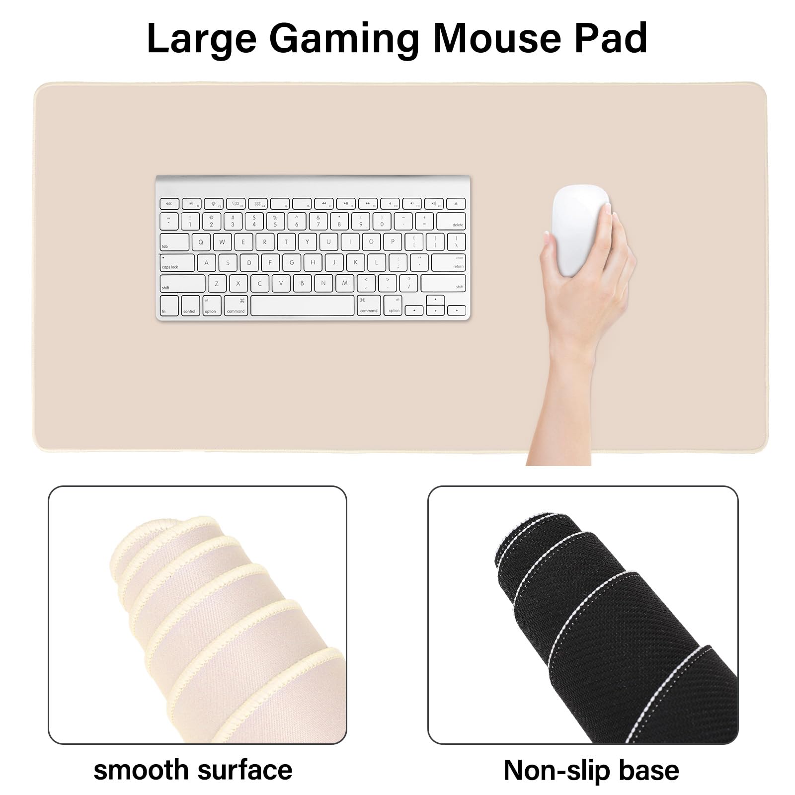 Supporto Poggiapolsi Ergonomico MOSISO Per Mouse E Tastiera - Memory Foam Concavo, Base Antiscivolo, Nero