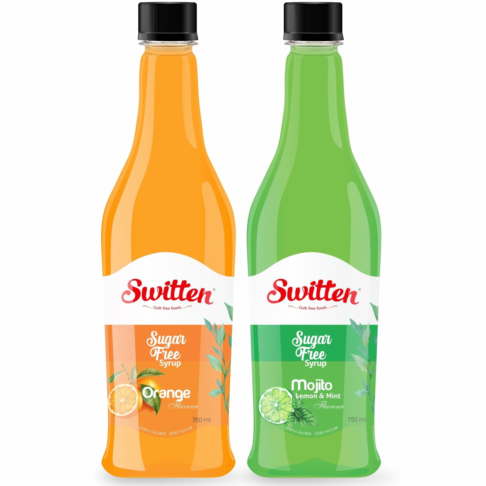 Switten Sugar Free Orange Syrup and Mojito Syrup - Pack of 2(Each 750ml) Keto Friendly I Zero Carb (B0CV143DYG) Amazon Price History, Amazon Price Tracker