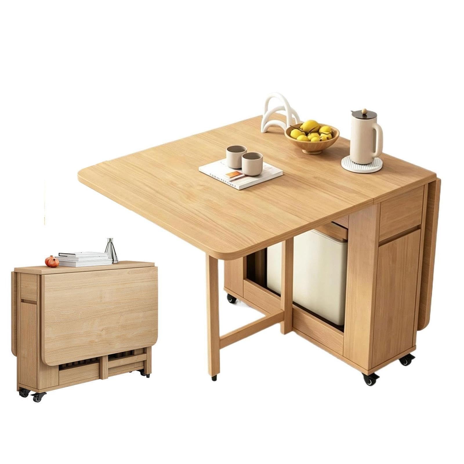 Set Tavolo E Sedie Con Contenitore Con 4 Sedie Pieghevoli 1,4 M