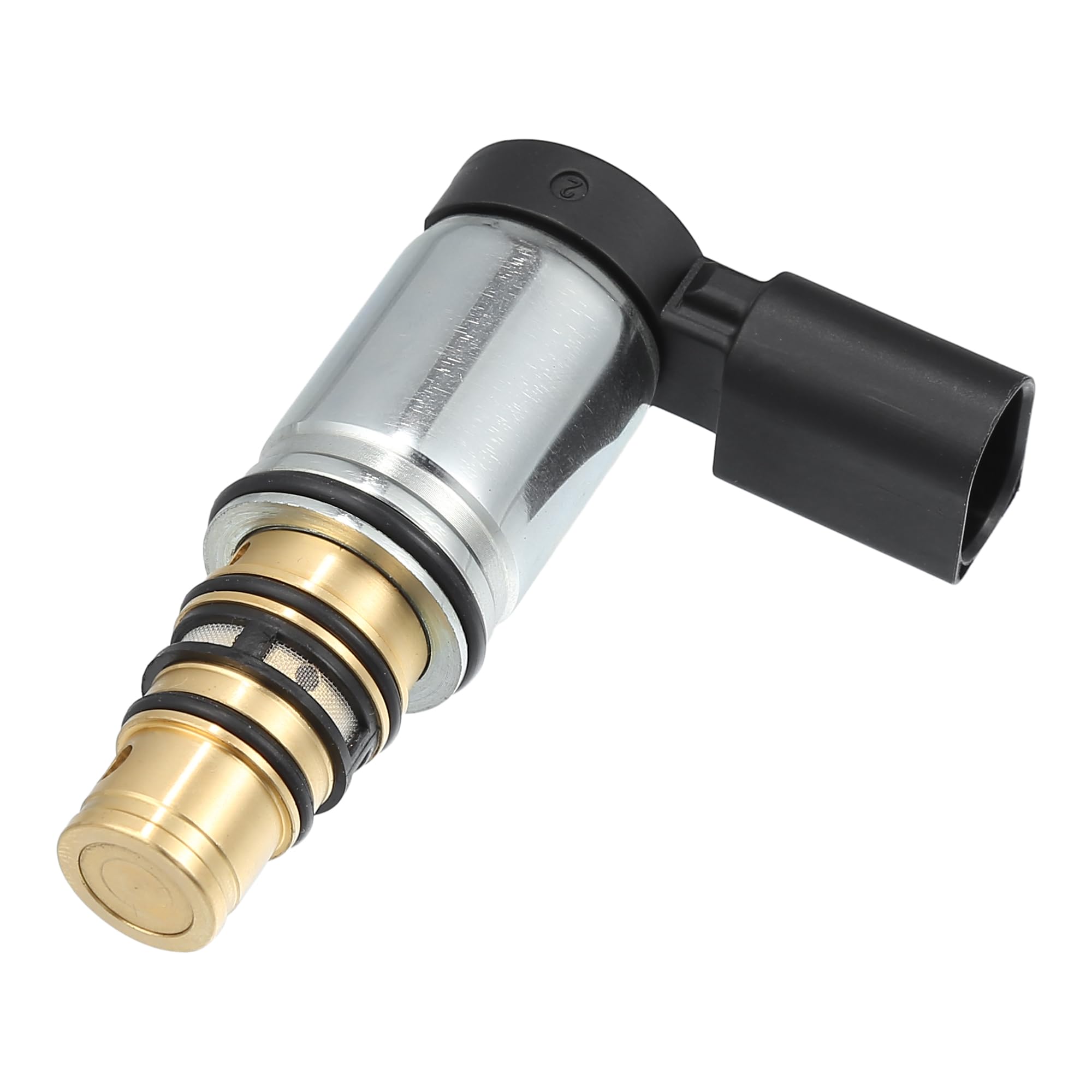 QUARKZMAN Válvula Solenoide Compresor A/C Para Volkswagen Golf 2013 1Pc | Color Negro/Plateado, Material Metal/Plástico, Tamaño 7.8X5.1Cm, 1Pc, Oe: 1Kd820803H Y Otros, Para Audi A3 2010-2013