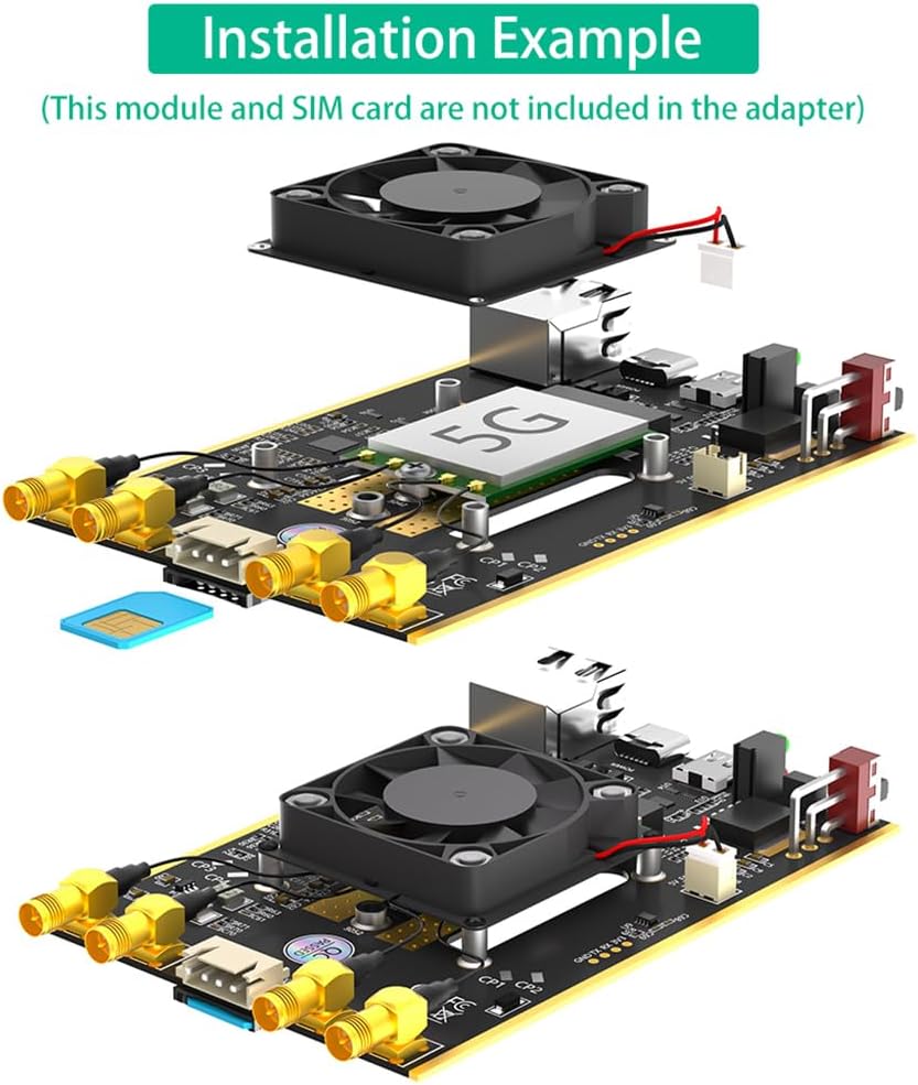 JMT M.2 NGFF 4G/5G Module to USB 3.0 Adapter with RJ45 Port RTL8125BG Controller Support SIM/Micro SIM/Nano SIM Card