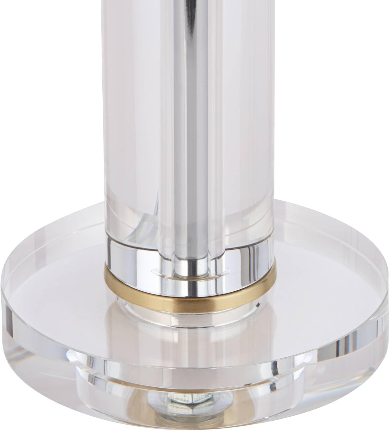 Vienna Full Spectrum Alfred 30 1/2" High Soft Brass and Crystal Column Table Lamp Set of 2