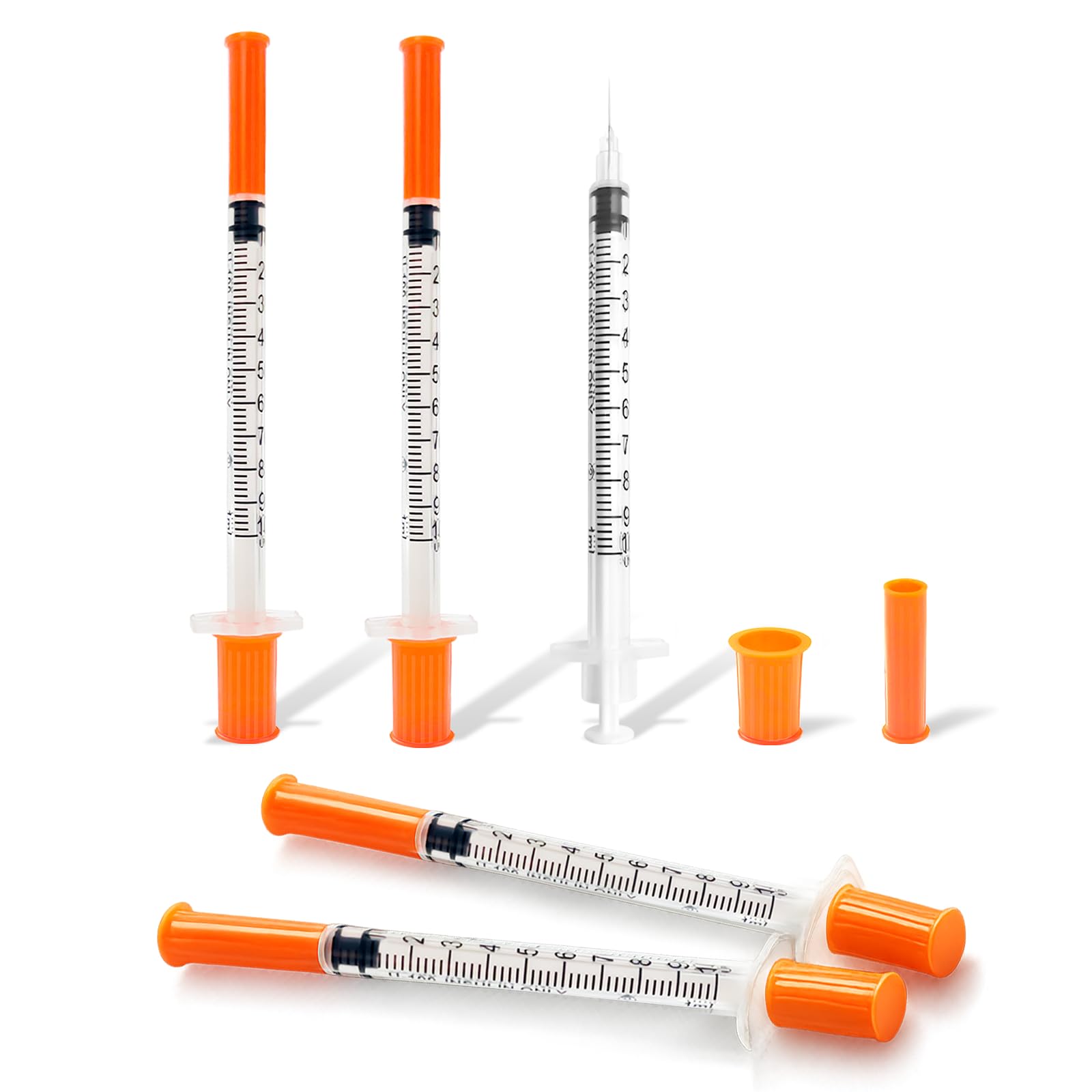 100 Pack U-100 1ml/cc 30G 5/16 Inch (8mm) Syringe with Needle