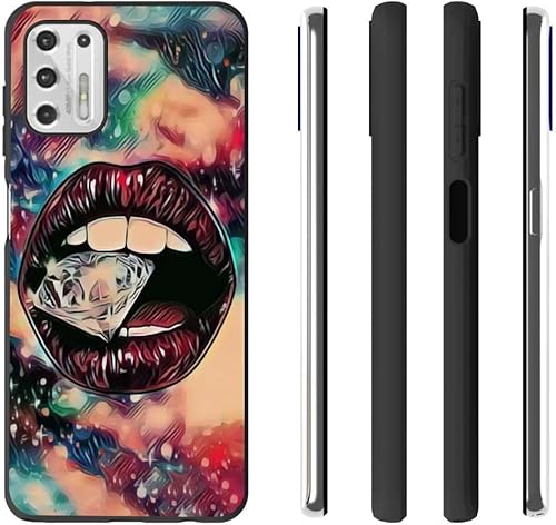Miniatura 7 de Funda compatible con Moto G Stylus 2021, diseño gráfico de estrellas con purpurina y arco iris colorido de galaxia para hombres y mujeres, funda de