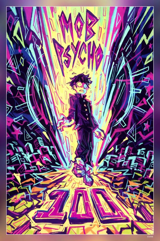 POSTERDADDY Mob Psycho 100 Anime Series Poster Reprint Matte Finish Paper Unframed 12 x18 Inch (Multicolor) - 15444