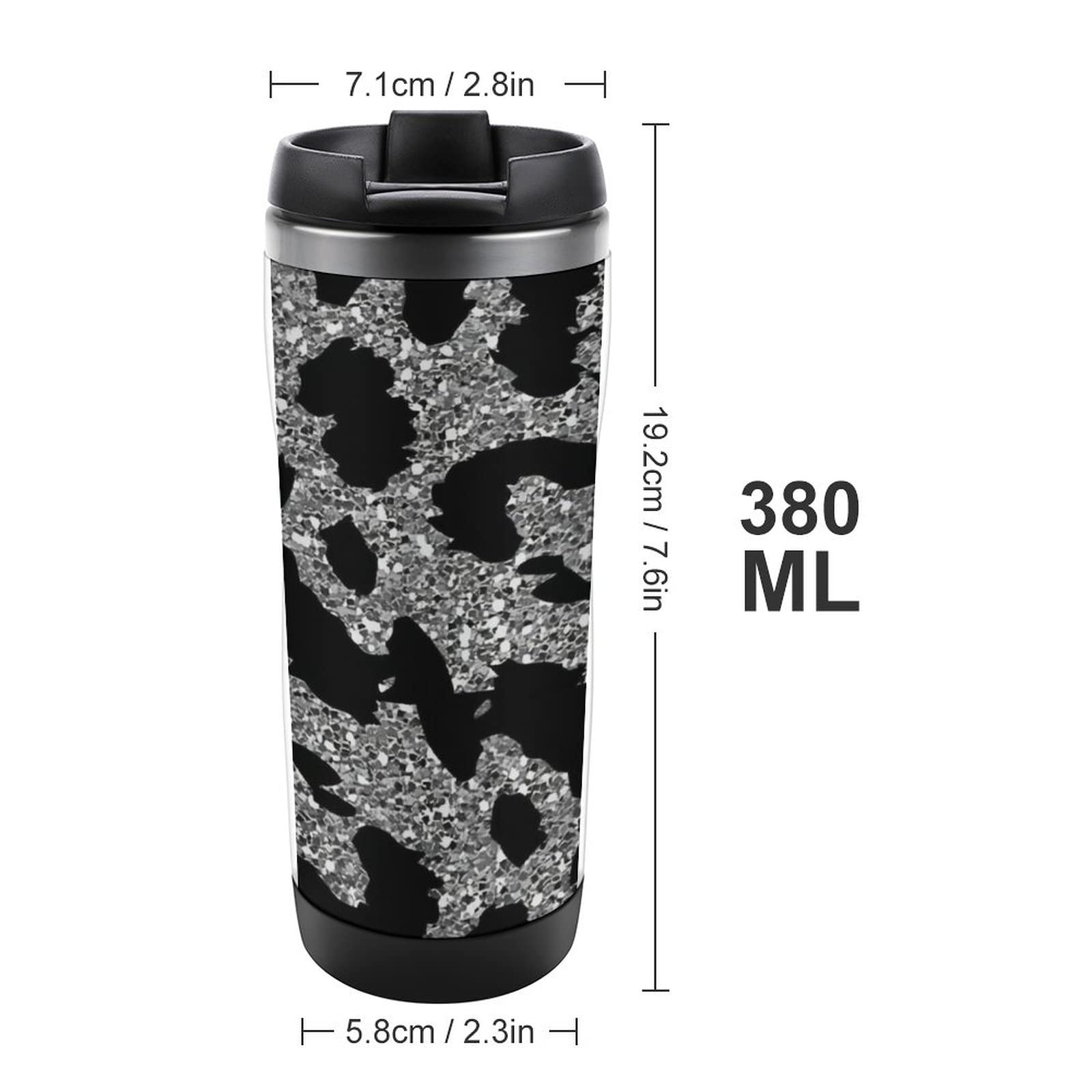 Amazon | 真空タンブラー きらきら輝く スパンコール ヒョウ柄