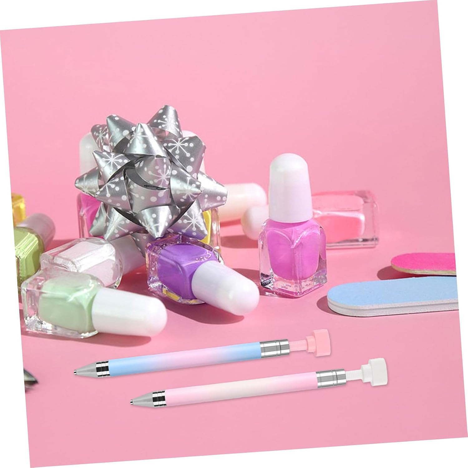 Nail Art Rhinestone Picker Pen Set with Rotating Design for Precision, Lightweight Abs Plastic and Copper Plating, Refillable Clay Wax Pencil for Creative Decoration and Beauty Kit