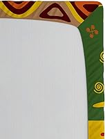 Vista 5 de Ambesonne Sábana bajera africana, estampado abstracto de líneas únicas, funda de cama con bolsillo profundo elástico para mayor comodidad