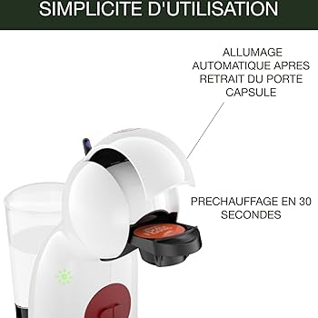 KRUPS Nescafé Dolce Gusto Cafetera cápsulas, 15 bares, Multi-bebidas, Cafetera compacta, Apagado automático, Modo de economía, Piccolo XS KP1A31103